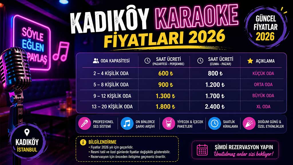 kadikoyde karaoke fiyatlari